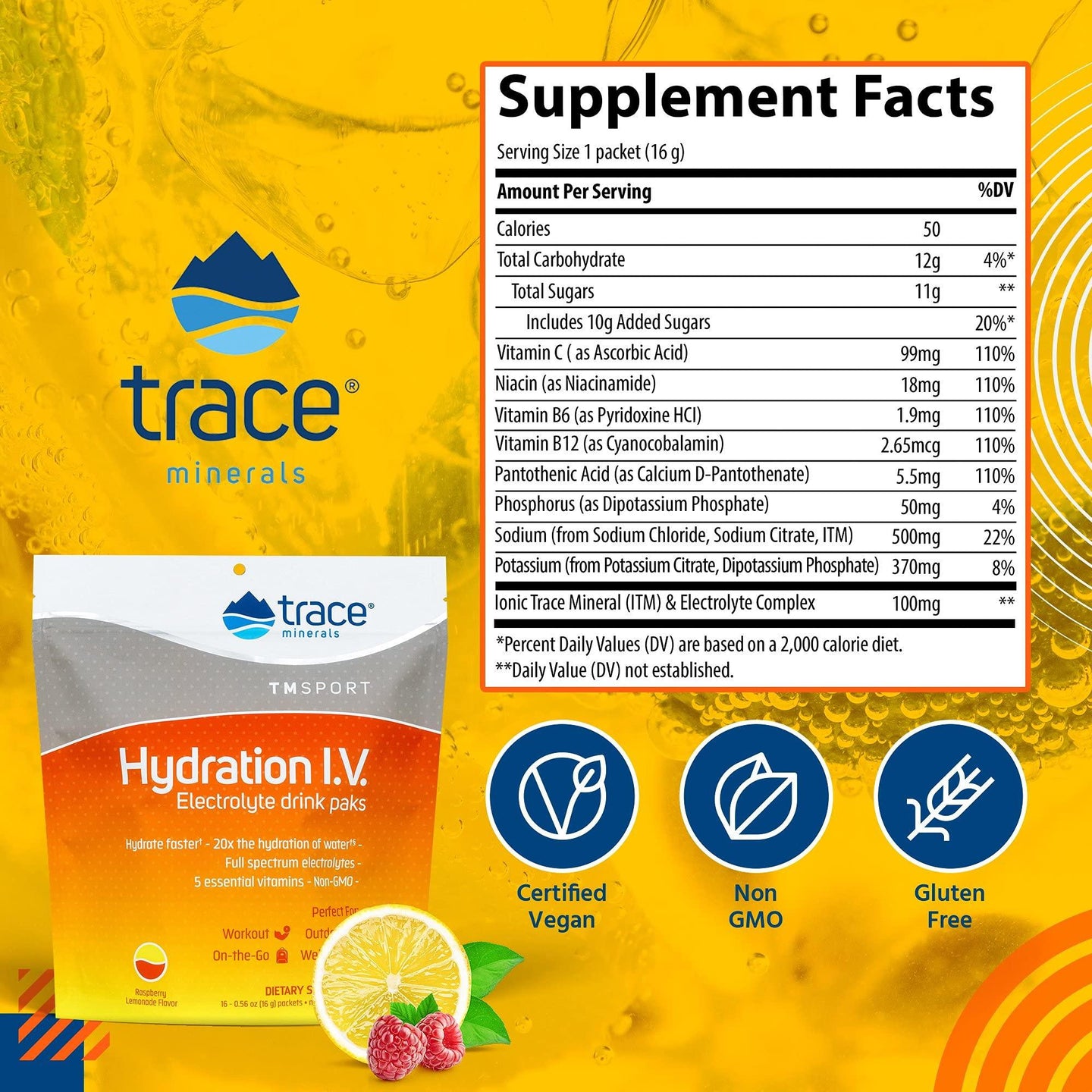 Hydration I.V. Electrolyte Powder - Trace Minerals